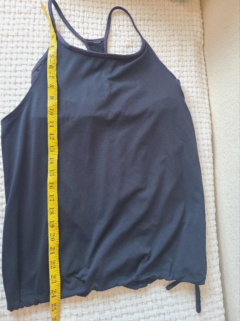 Fabletics Built in Bra Tank Women’s Navy Blue Strappy Tank Top Size M - Picture 3 of 6
